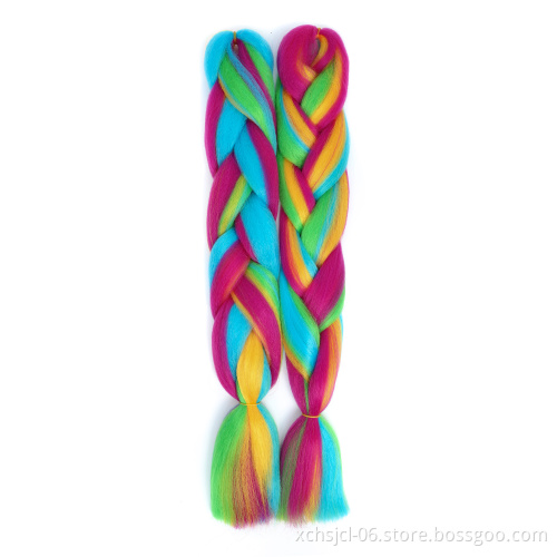 Braiding Hair Mix Rainbow Braids Synthetic Jumbo Braids Hair Extension for Women